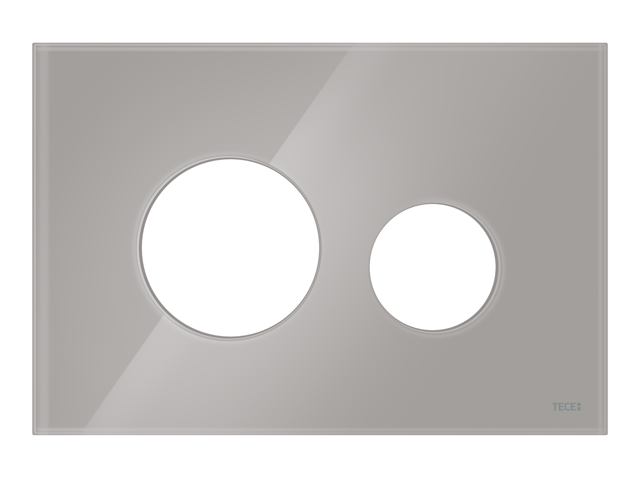 TECEloop Blende für WC-Betätigungsplatte Glas titan glänzend