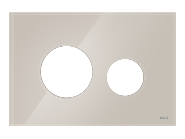 TECEloop Blende für WC-Betätigungsplatte Glas lichtbeige glänzend
