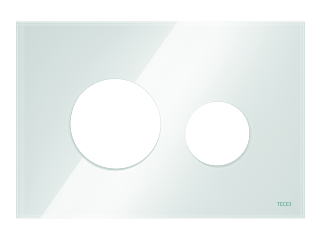 TECEloop Blende für WC-Betätigungsplatte Glas weiß glänzend