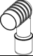 TECE-Ersatzteil Ablaufbogen DN 50/DN 40