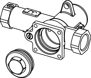 TECE-Ersatzteil Urinalspülergehäuse